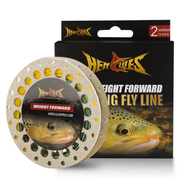 HERCULES Fly Fishing Line Floating WF Fly Line with Double Welded Loop